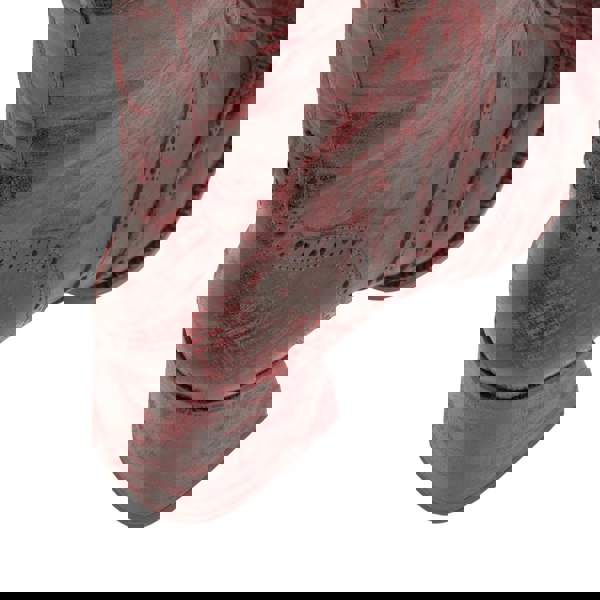 Embassy London Chloe - Burgundy - Women's block heel higher ankle leather boot with side zip