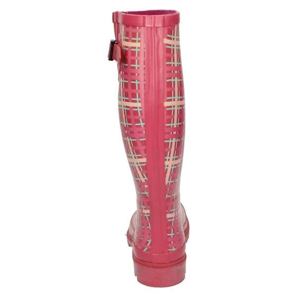 Spot On Ladies Spot On Tartan Print Wellington Boots