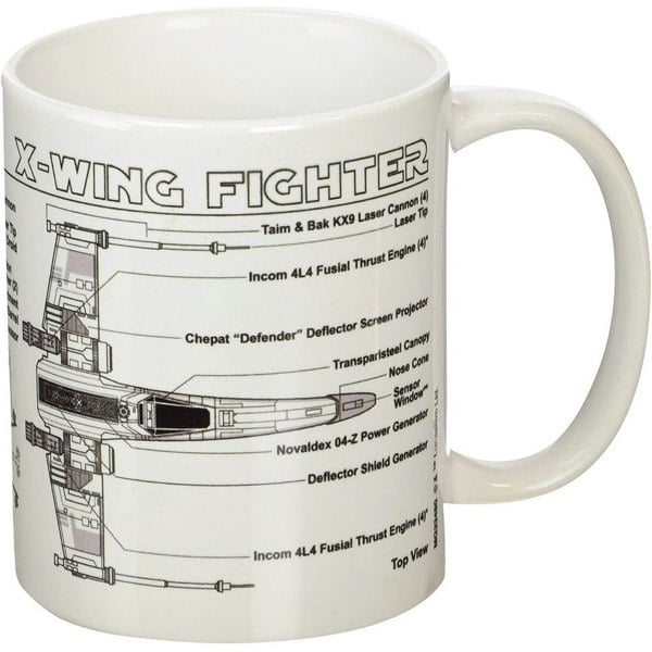 Star Wars X-Wing Fighter Sketch Mug - White/Black