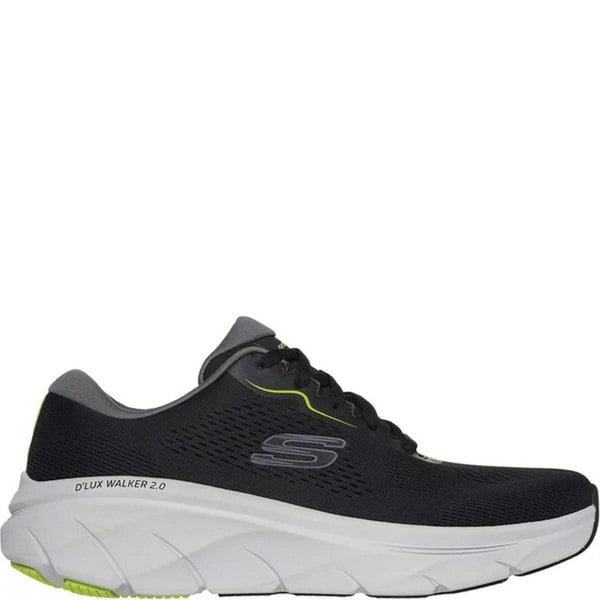 Skechers Mens D´Lux Walker 2.0 Trainers - Black/Lime