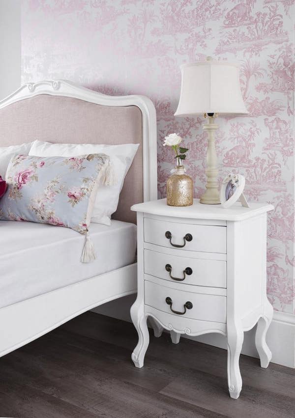 Statement Furniture Juliette Vintage Chic 3 Drawer Bedside Table
