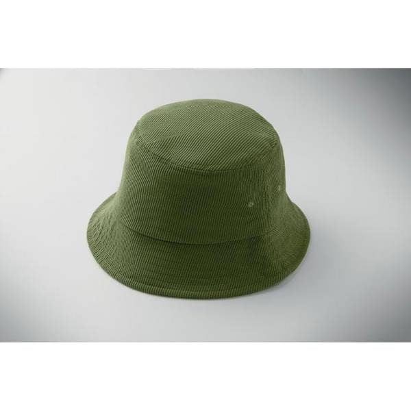 MidOcean Scoop Plain Corduroy Bucket Hat - Army Green - 
