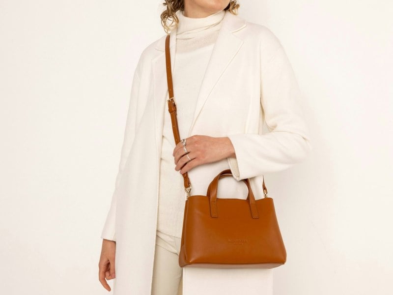 Alice Wheeler “Florence” Nappa Handbag – Luxury Vegan Leather Grab & Shoulder Bag