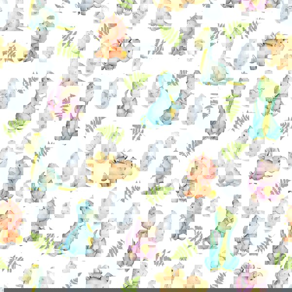 Gender neutral colourful dinosaur children's bedroom nursery decor