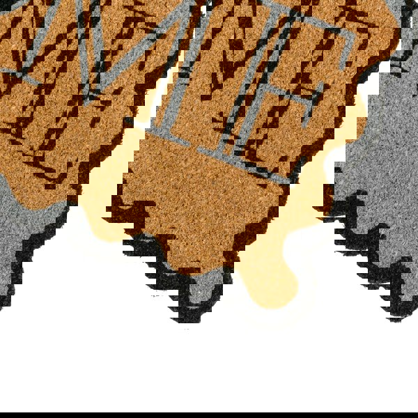 JVL Eco-Friendly Latex Backed Coir Entrance Doormat, 40x70cm - Scalloped Home