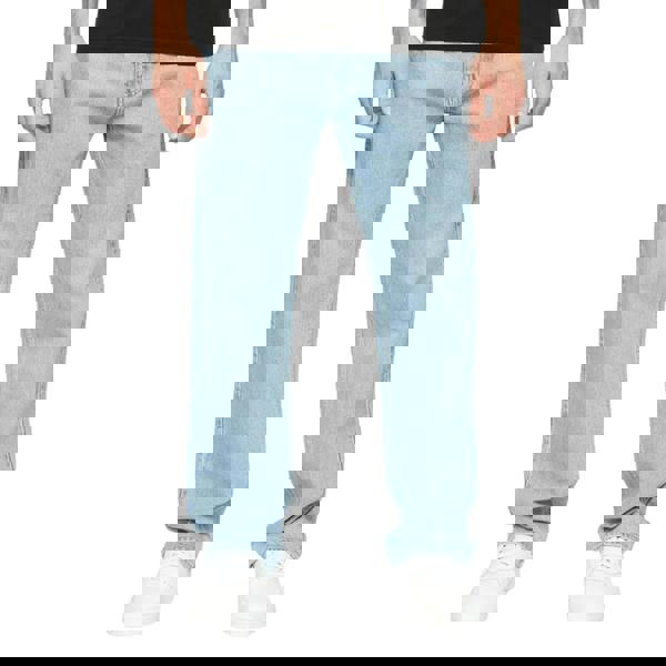 Crosshatch Mens Tillman Stone Wash Baggy Jeans - Light