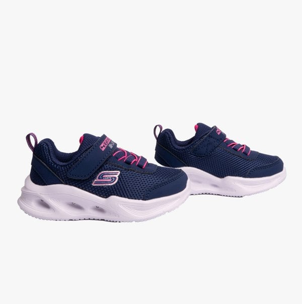 Skechers 303715N/NVY SKECHERS SOLA GLOW Girls Trainers Navy