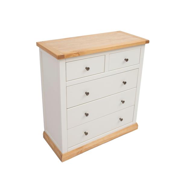 Cabinet Bits Trevi 5 Drawer Chest of Drawers Brass Knob