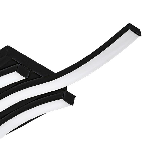 EGLO Basic Cabezas-E Black Steel And Plastic 3 Flame Wall/Ceiling Light, 4000K