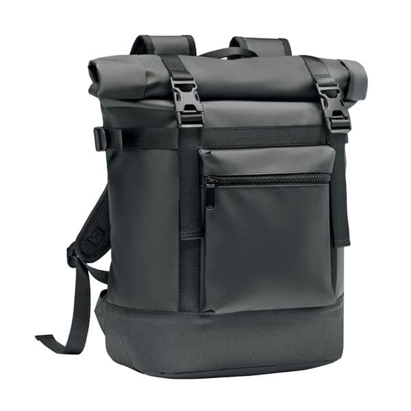 MidOcean Jaya Bag Roll Top Tarpaulin Backpack - Black - 