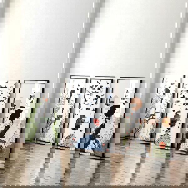 Canvas Pictures For Living Room | Set of 3 Boho Women Wall art Prints