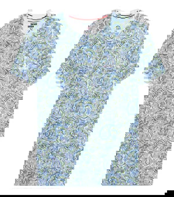 Lambretta Mens All Over Paisley Branded Retro Casual T-Shirt