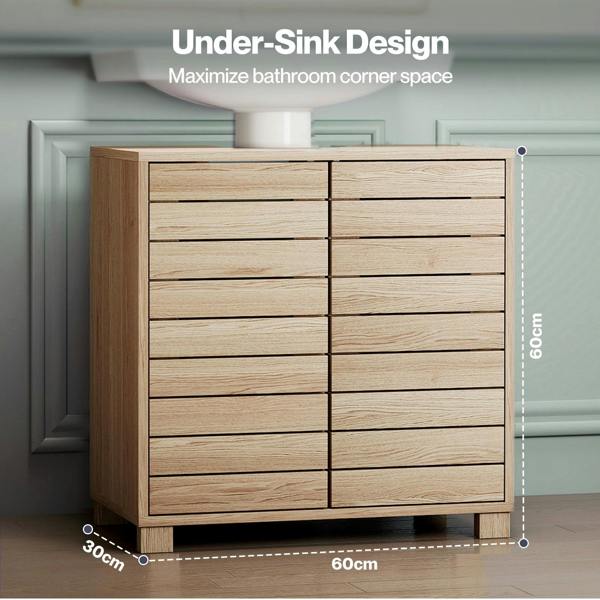 Levede Bathroom Under Sink Cabinet Basin Storage Cupboard 2 Door Vanity Unit