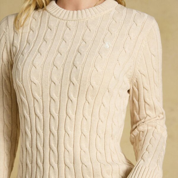 Joules CLASSIC CABLE Sweatshirt   in  Light Brown