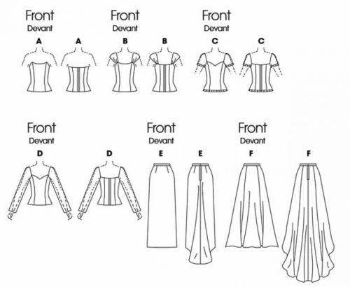 Butterick Sewing Pattern 6803, Tops, Skirts, Dresses for Women, E5 (14-16-18-20-22) - Intermediate
