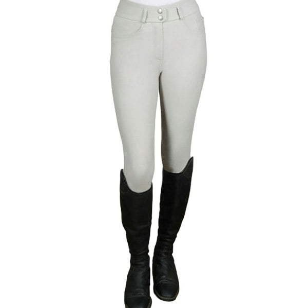 Coldstream Womens Ledmore Diamante Breeches - Pearl Grey