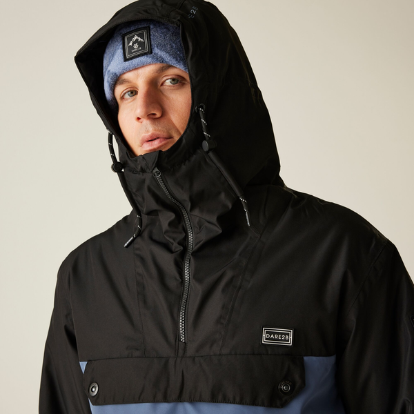Dare 2B Mens Freeride II Colour Block Overhead Ski Jacket - Blue Indigo