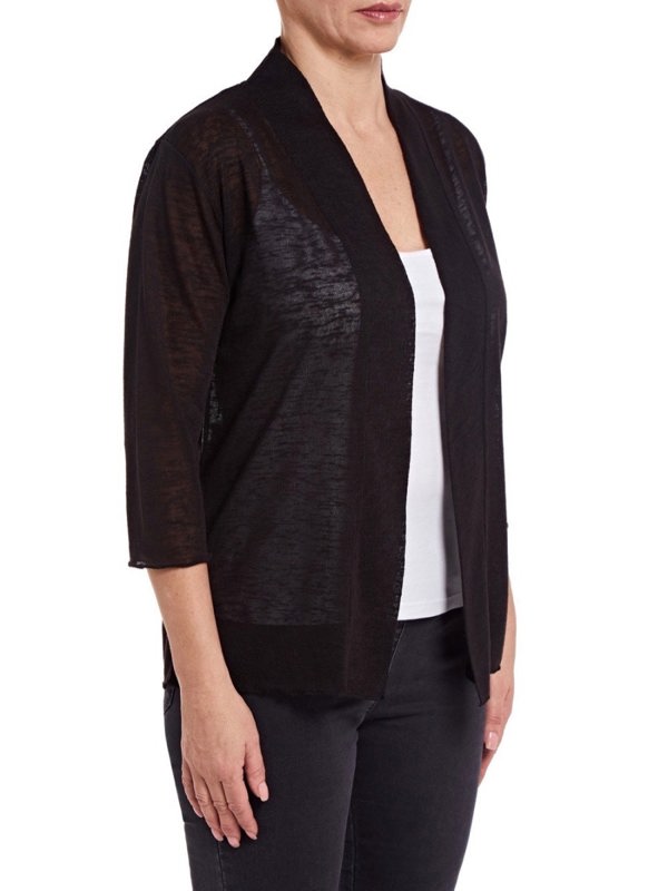 PennyPlain Open Front Shrug - Black
