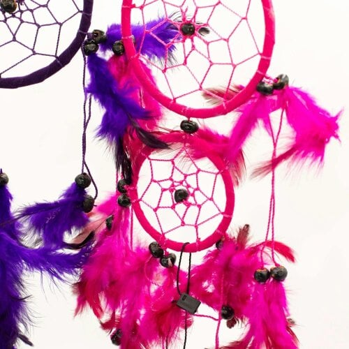 Bobobiy Bali Dreamcatchers - Medium Round - TurqPinkPurp