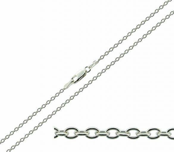 Sterling Silver 1.6mm Trace Chain - Love Silver Jewellery