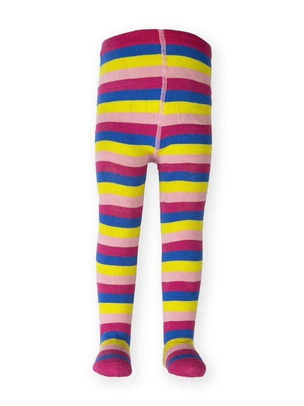 Kite Girls Organic Stripy Tights Peony