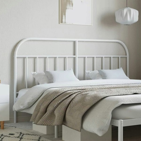 Berkfield Metal Headboard White 150 cm