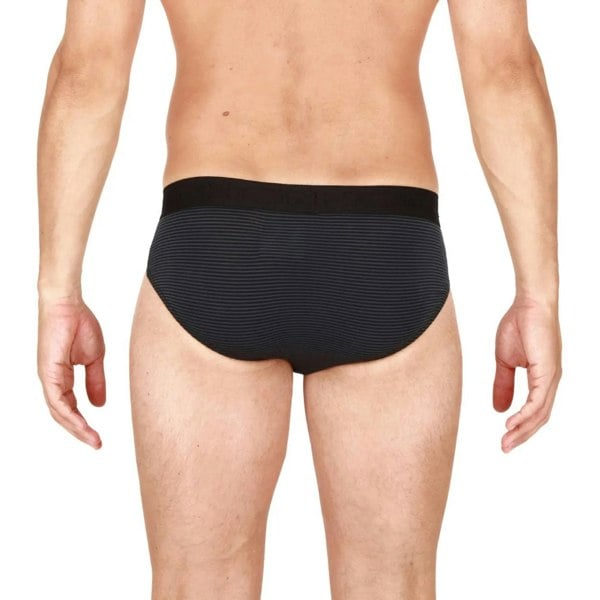 Hom Simon Stripe Modal Stretch Mini HO1 Brief, Black