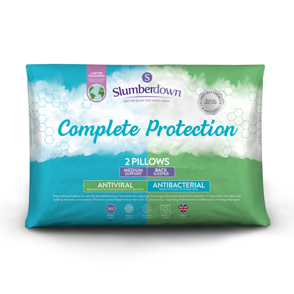Slumberdown Complete Protection Anti Viral Medium Support Pillow