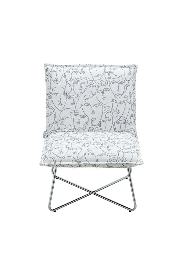 Living and Home Modern Linen Accent Chair with Metal Leg