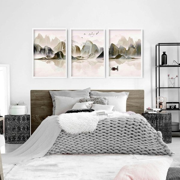 Wall decor bedroom | set of 3 wall art prints