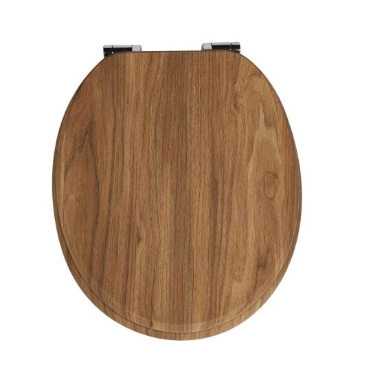 RTS Simple Oak Soft Close Toilet Seat - Brown