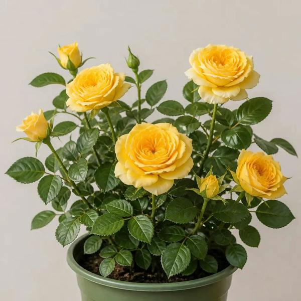 3L Golden Wedding Yellow Rose Bush - Beautiful Flowering Plant Gift