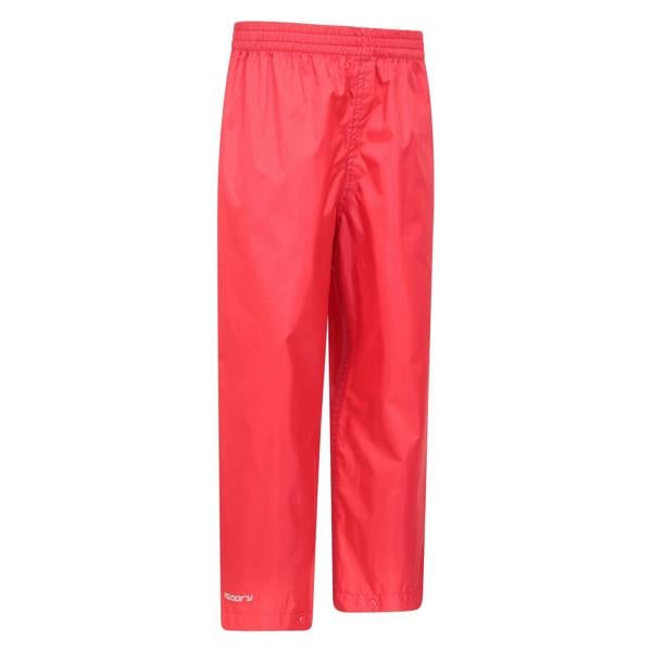 Mountain Warehouse Childrens/Kids Pakka II Waterproof Over Trousers - Red - 