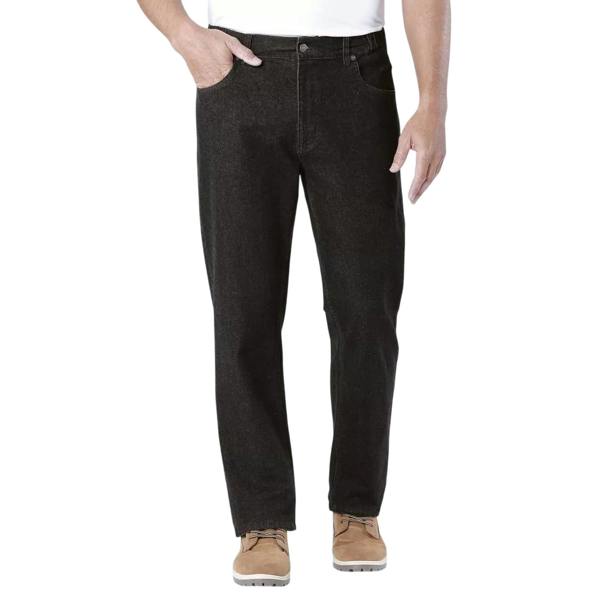 Atlas For Men Mens Part Elasticated Jeans - Black - 
