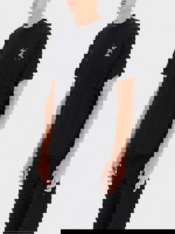 Kenzo Cross Logo Print T Shirt Black