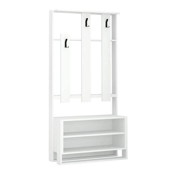 Decortie Modern Chester Wall-Mounted Hall Tree 180(H) cm