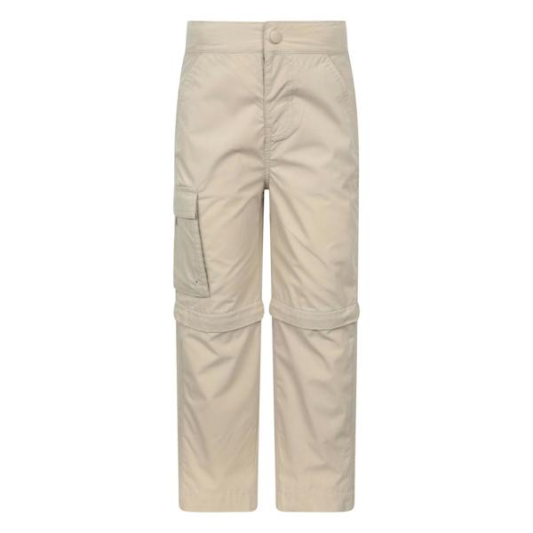 Mountain Warehouse Childrens/Kids Zip-Off Active Trousers - Light Beige - 