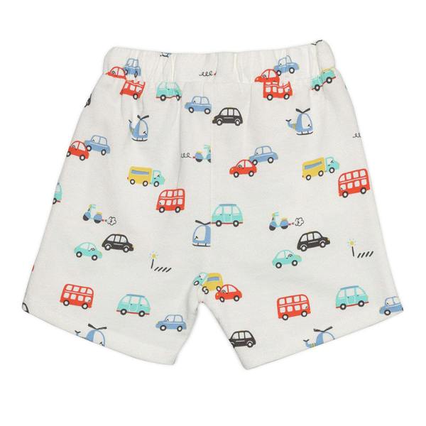 Mini Cuddles Baby Boys 3pk Vehicle Print And Solid Shorts, Multicolour