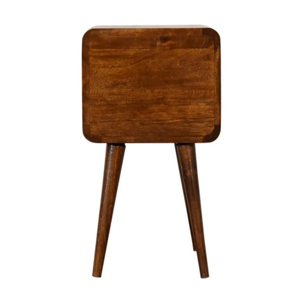 Artisan Furniture Solid Wood Mini Chestnut Curved Bedside