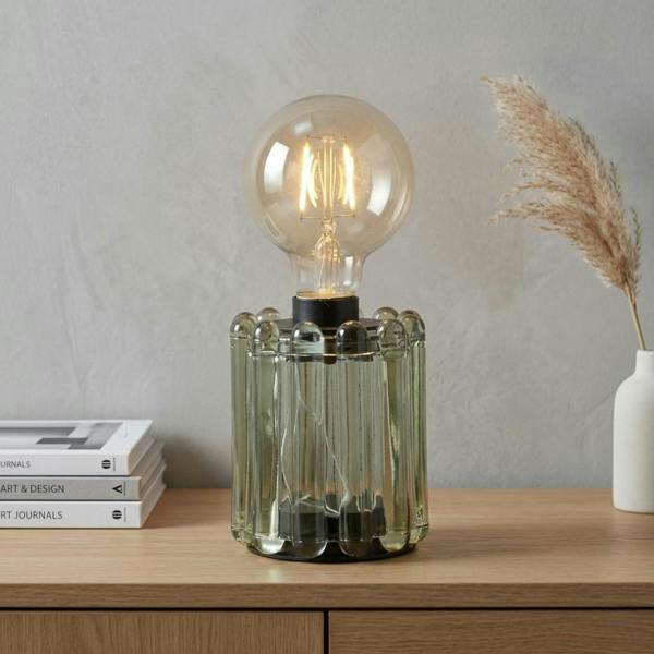 Garden Greatness Olive Bulb Milan Glass Table Lamp