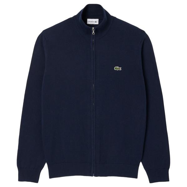 Lacoste AH1957 Full Zip High Neck Cotton Knit