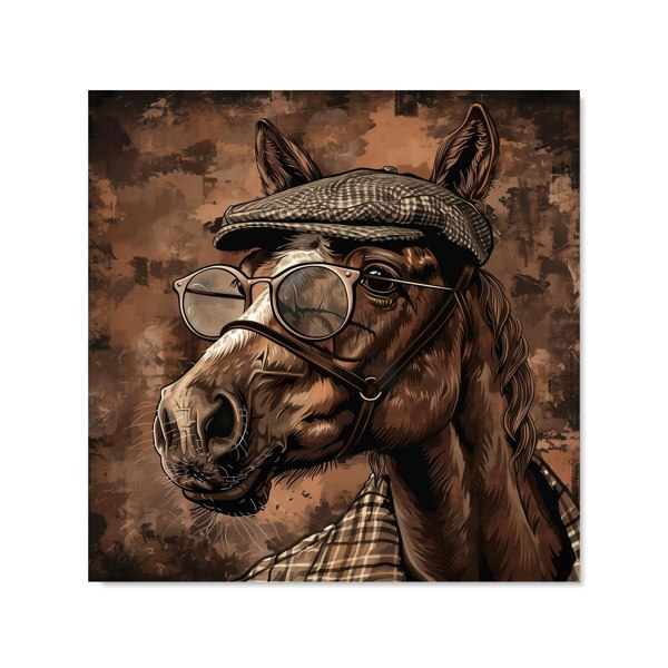 Warren Reed - Designer Dapper Horse with Tweed Cap Kitchen Splashback