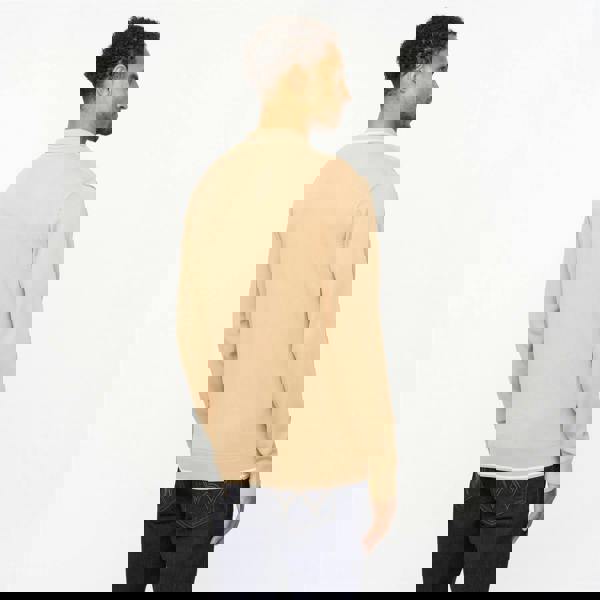 Gabicci V55GM24 Mens Ned Long Sleeve Archive Knitted Three Button Polo Gabicci Vintage - NUTMEG