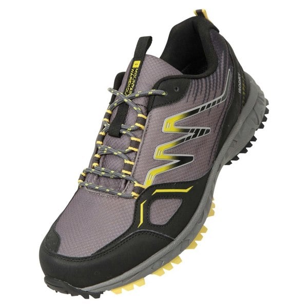 Mountain Warehouse Mens Enhance Trail Waterproof Running Trainers - Grey