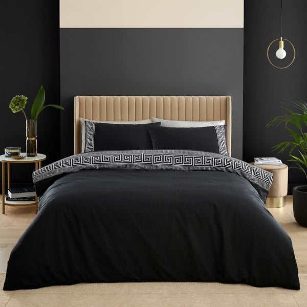 Catherine Lansfield Artemis Greek Key Reversible Duvet Cover Set