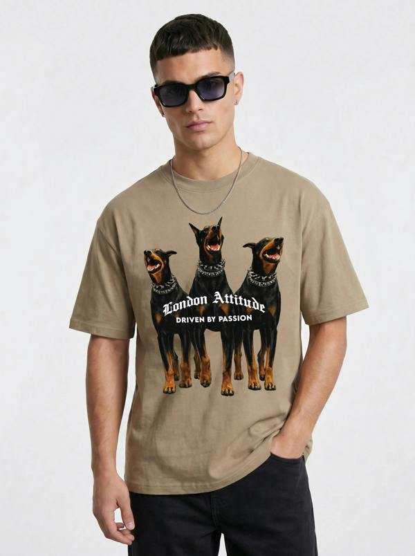 London Attitude Original Creators Doberman Oversized Heavyweight T-Shirt