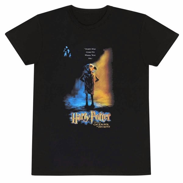 Harry Potter Unisex Adult Dobby Poster T-Shirt - Black