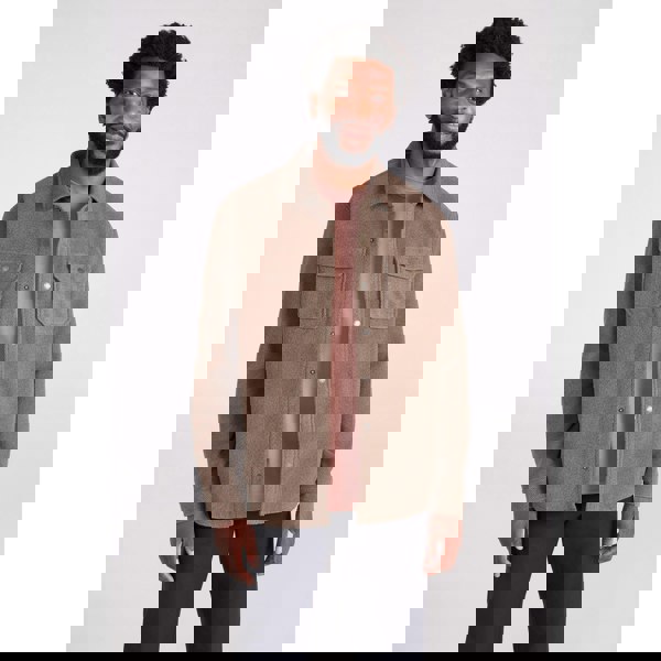 Mountain Warehouse Mens Dresden Melange Shirt - Dark Brown