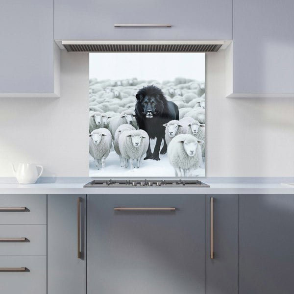 Warren Reed - Designer Lion Amidst the Flock Kitchen Splashback