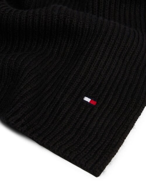 Tommy Hilfiger TH Flag Mens Pima Cotton Scarf - Black
